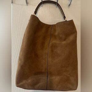 Banana republic Tan Suede leather Bucket-style Handbag
